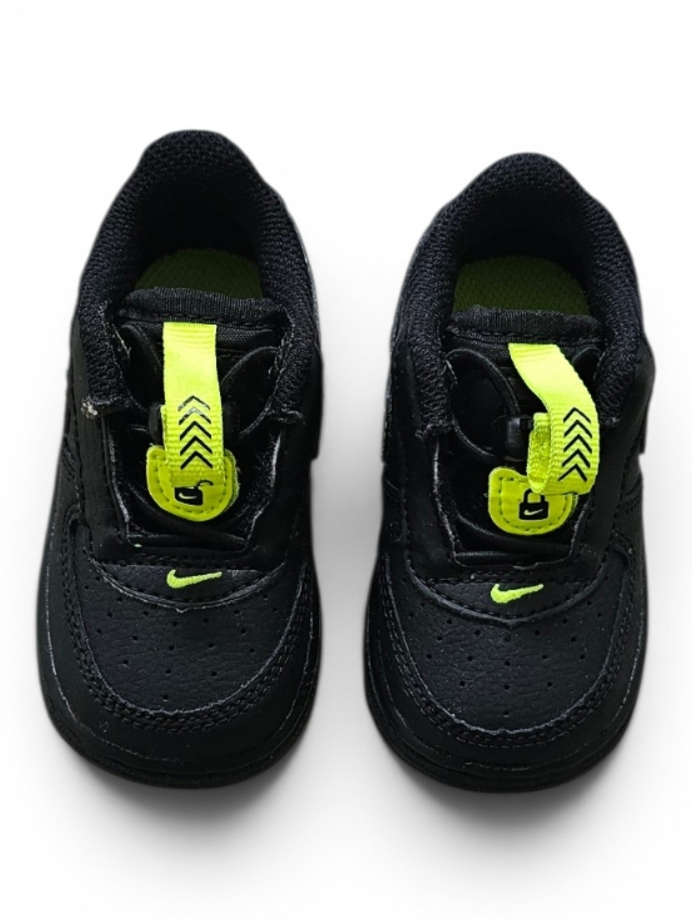 Nike Force 1 LV8 Toddler Black Volt 4C - Picture 3 of 11